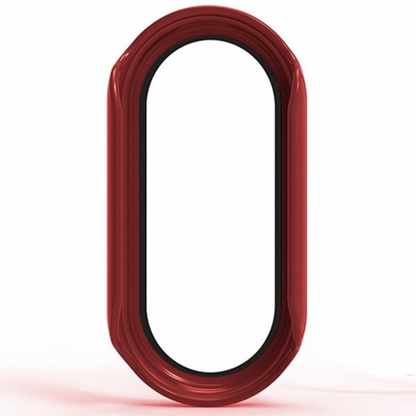 Xiaomi Mi Band 9 Ceramic Edition Anti-Drop Bump Resistant Watch Case sisäänrakennetulla karkaistulla lasikalvolla - Punainen