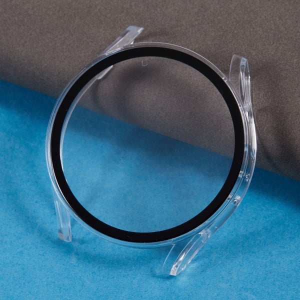 Samsung Galaxy Watch7 40mm Watch Case Hard Bumpresistent Cover med hærdet glasskærmfilm - Transparent