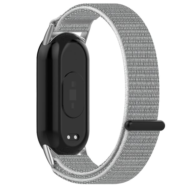 Xiaomi Mi Band 9 NFC / 9 / Smart Band 8 NFC / 8 Nylon håndledsrem armbånd med magisk tape - Grå