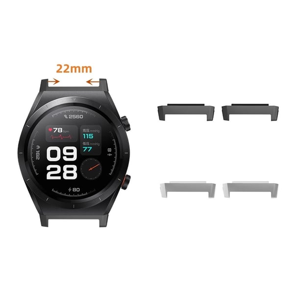 1 par armbåndskontakt Xiaomi Watch H1 metalladapter (indre lengde: 22 mm) - Svart