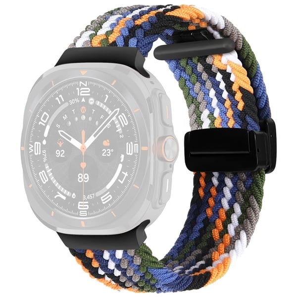 Samsung Galaxy Watch Ultra 47mm Flettet håndledsrem Magnetisk foldespænde Urrem - Denim Farve Samsung Galaxy Watch Ultra 47mm Flettet håndledsrem Magnetisk foldespænde Urrem - Denim Farve