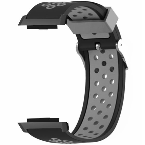 Xiaomi Watch H1 Myk silikon Justerbar klokkerem Pustende klokkerem - Svart + Grå Xiaomi Watch H1 Myk silikon Justerbar klokkerem Pustende klokkerem - Svart + Grå