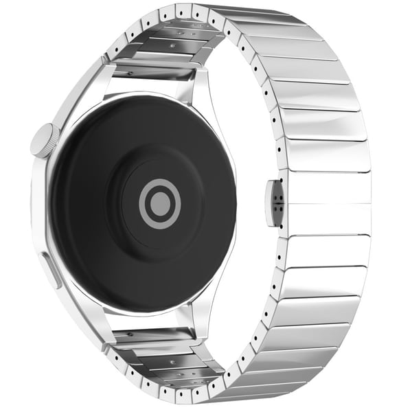 Huawei/Garmin Watch Butterfly Buckle 1-Bead Alloy-klokkearmbånd - Sølv Huawei/Garmin Watch Butterfly Buckle 1-Bead Alloy-klokkearmbånd - Sølv