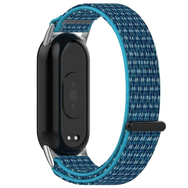 Xiaomi Mi Band 9 NFC / 9 / Smart Band 8 NFC / 8 Nylon håndledsrem armbånd med magisk tape - Blå