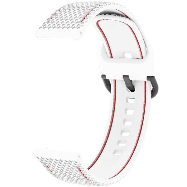 Samsung Galaxy Watch3 45 mm / Garmin Forerunner 265 / Venu 3 Stitching Line Silikonklokkebånd 22 mm håndleddsrem - Hvit