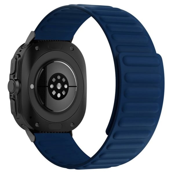 Samsung Galaxy Watch Ultra 47 mm magnetiskt klockarmband i silikon - Mörkblå Samsung Galaxy Watch Ultra 47 mm magnetiskt klockarmband i silikon - Mörkblå
