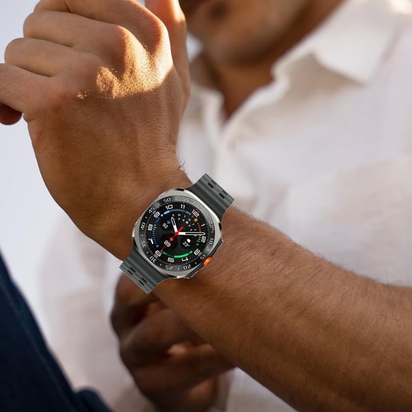 Type E Samsung Galaxy Watch Ultra 47 mm ramme ring Anti Scratch rustfritt stål Watch Bezel Loop - Blå / Blå