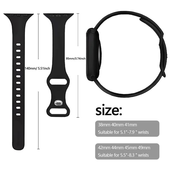 Apple Watch Series 49mm - 45mm - 44mm - 42mm Silikonarmbånd - Rosa