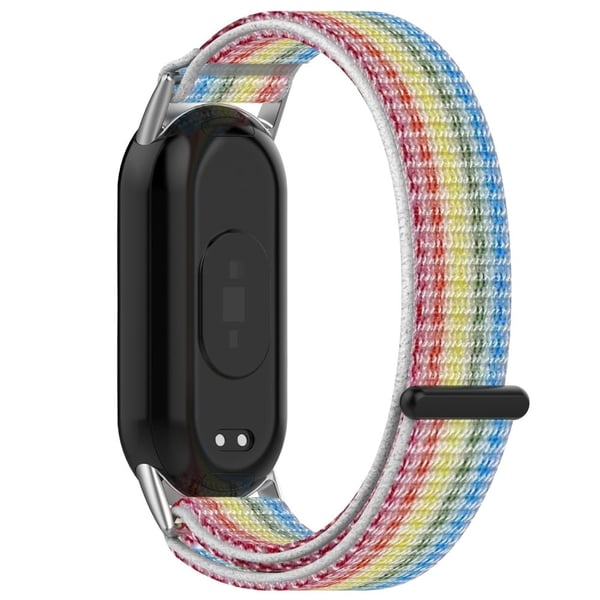 Xiaomi Mi Band 9 NFC / 9 / Smart Band 8 NFC / 8 Nylon håndledsrem armbånd med magisk tape - Regnbue