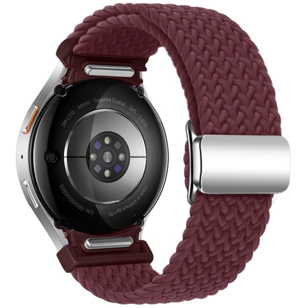 Samsung Galaxy Watch 20 mm flettet magnetisk klokkerem - Vinrød