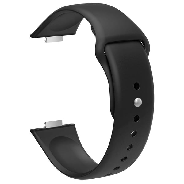 Huawei Watch Fit 3 udskiftningsrem silikoneurrem med sølvspænde - Sort