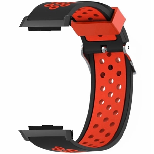 Xiaomi Watch H1 Myk silikon Justerbar klokkerem Pustende klokkerem - Svart + Rød