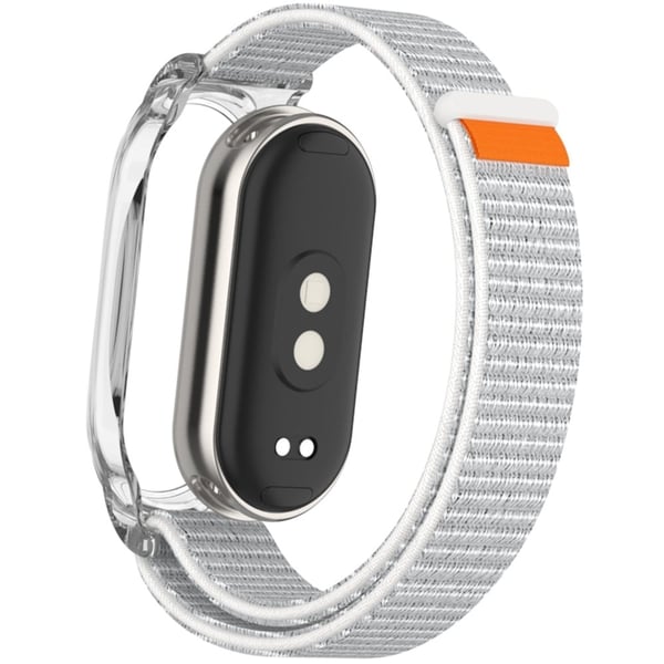 Xiaomi Mi Band 9 / Smart Band 8 Klokkebånd Nylon Loop Armbåndsrem med støtbestandig klokkeveske - Skjell