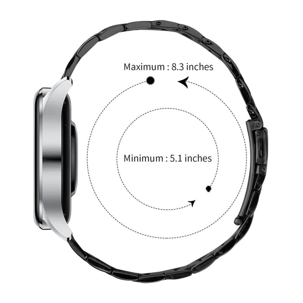 Samsung Gear S3 Frontier / S3 Classic Klokkerem i rustfritt stål - Svart