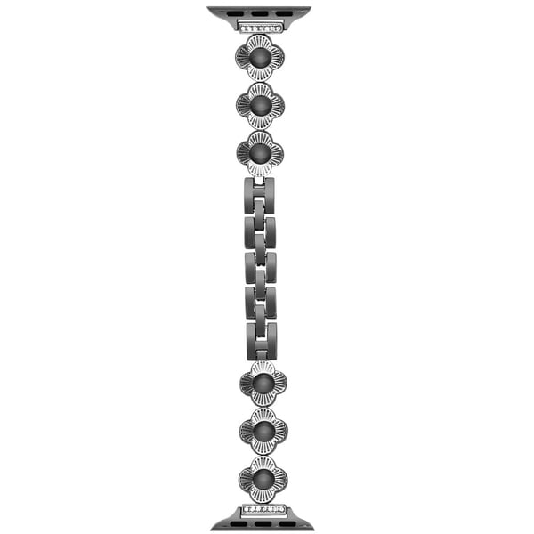 Apple Watch Series 41mm - 40mm - 38mm Plum Blossom hurtigutløsende metallarmbånd - Svart