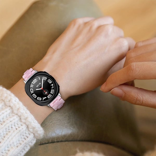 Samsung Galaxy Watch Ultra 47 mm vanntett harpiksakrylklokkerem med spennedesign - Style H