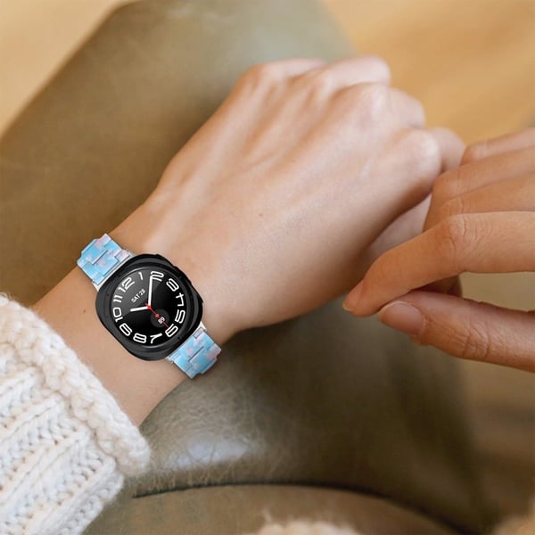 Samsung Galaxy Watch Ultra 47 mm vanntett harpiksakrylklokkerem med spennedesign - Style U