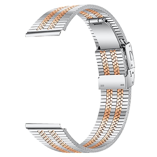 Huawei Watch GT 2 46 mm erstatningsarmbånd i rustfritt stål - Sølv / Rose Gull Huawei Watch GT 2 46 mm erstatningsarmbånd i rustfritt stål - Sølv / Rose Gull