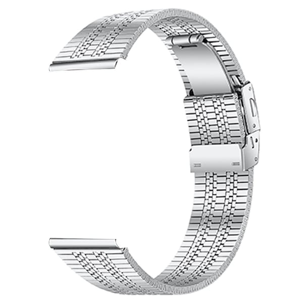 Huami Amazfit Stratos Strap Five-Bead rustfritt stålklokkearmbånd - Sølv Huami Amazfit Stratos Strap Five-Bead rustfritt stålklokkearmbånd - Sølv