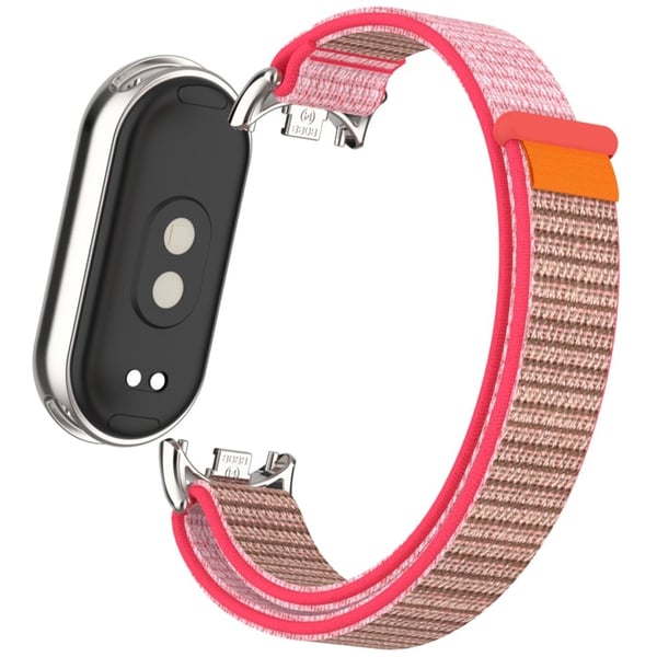 Xiaomi Mi Band 9 / Smart Band 8 Klokkerem Nylon Loop Justerbar Armbånd - Neon