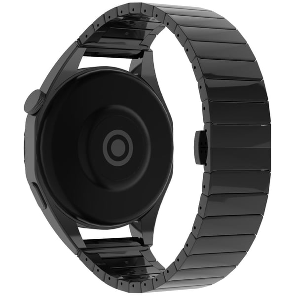Huawei/Garmin Watch Butterfly Buckle 1-Bead Alloy-klokkearmbånd - Svart Huawei/Garmin Watch Butterfly Buckle 1-Bead Alloy-klokkearmbånd - Svart