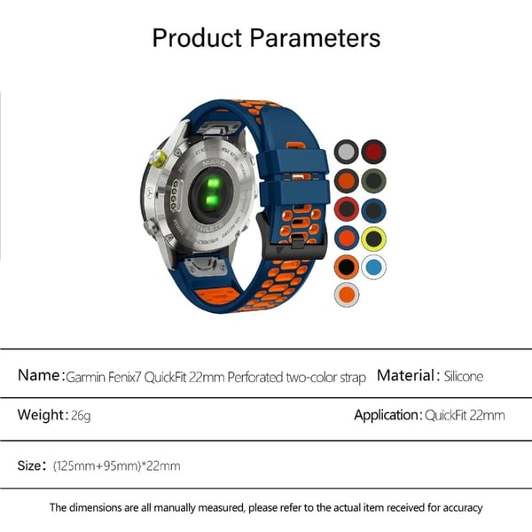 KALEBOL Garmin Fenix 7 / 7 Pro / 6 / 6 Pro Klokkerem Quickfit 22mm Dual Color Silikonbånd - Lime + Svart