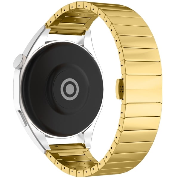 Huawei/Garmin Watch Butterfly Buckle 1-Bead Alloy-klokkearmbånd - Gull