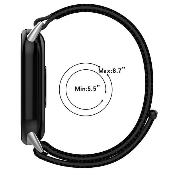 Xiaomi Mi Band 9 NFC / 9 / Smart Band 8 NFC / 8 Nylon håndleddsremarmbånd med magisk tape - Midnattsblå
