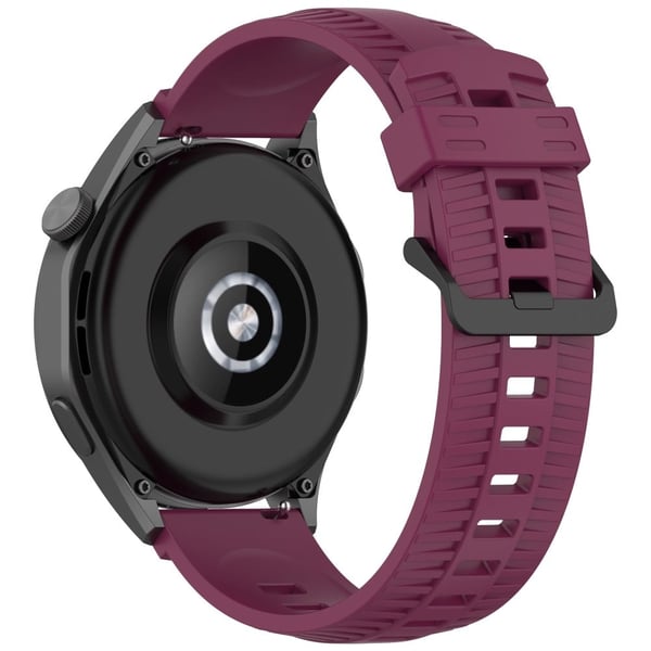 Huawei Watch GT 3 42mm / GT 3 Pro 43mm Silikonklokkerem 20mm Tire Texture Armbånd - Vinrød