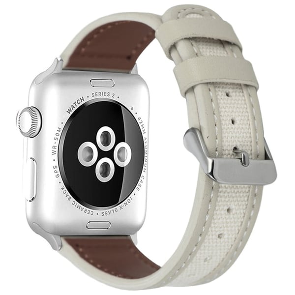 KALEBOL Apple Watch Series 49mm - 45mm - 44mm - 42mm Dual Color Watch Band - Grå + Hvid KALEBOL Apple Watch Series 49mm - 45mm - 44mm - 42mm Dual Color Watch Band - Grå + Hvid