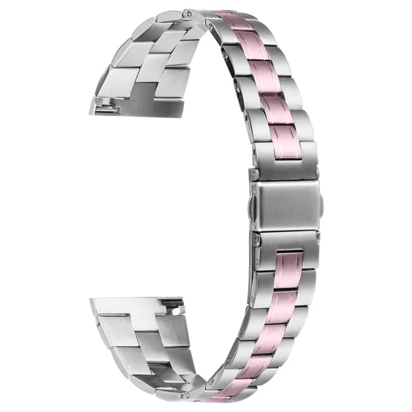 Honor Watch Dream-klokkearmbånd i rustfritt stål Erstatningsrem med tre perler - Sølv + Rosa Rose