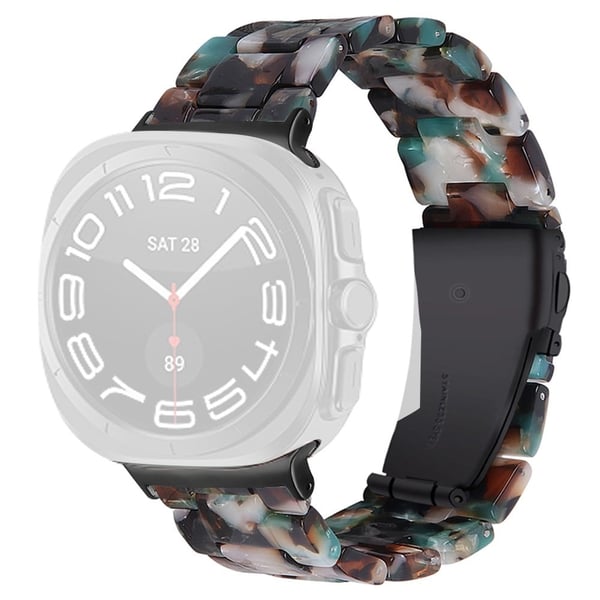 Samsung Galaxy Watch Ultra 47 mm vanntett harpiksakrylklokkerem med spennedesign - Style V Samsung Galaxy Watch Ultra 47 mm vanntett harpiksakrylklokkerem med spennedesign - Style V