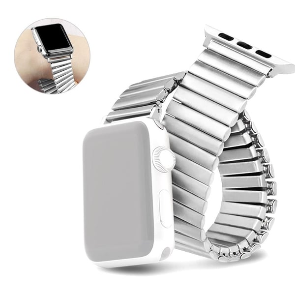 Apple Watch 40 mm elastisk klokkerem i rustfritt stål - Sølv