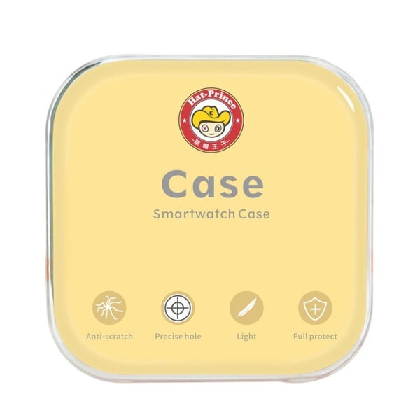 HAT-PRINCE Apple Watch Series 6 / 5 44 mm TPU-ramme med herdet glass - Svart