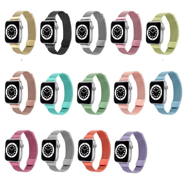 Apple Watch 40 mm i rustfritt stål med klokkerem med magnetlås - Rose Gull