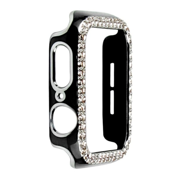 Apple Watch 40 mm dobbeltfarvet rhinestone-cover - Sort / Sort