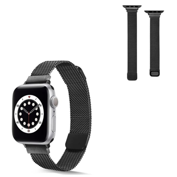 Apple Watch 40 mm i rustfritt stål med klokkerem med magnetlås - Svart