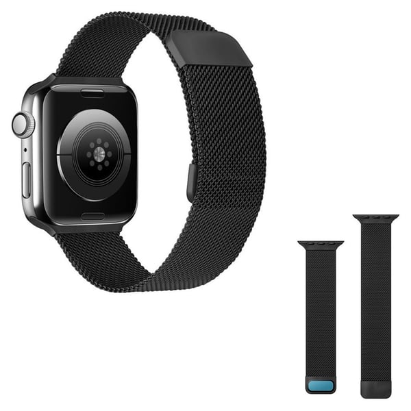 Apple Watch 42mm - 44mm hyggelig urrem i rustfrit stål - Sort
