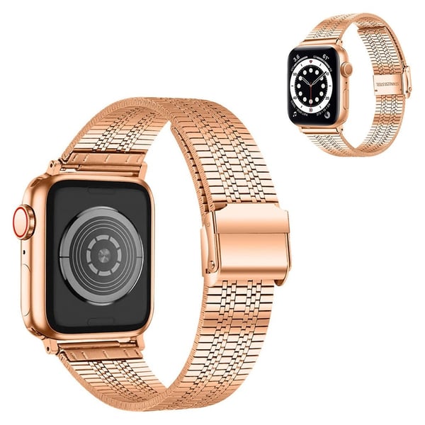 Apple Watch 40 mm unik klokkerem i rustfritt stål - Rose Gull