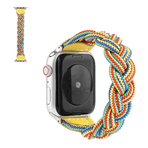 Apple Watch Series 6 / 5 40 mm urrem i vevd stil - Gul Kamuflasje
