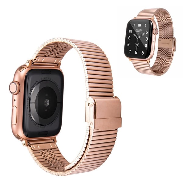Apple Watch Series 6 / 5 40 mm klokkerem med spenne i rustfritt stål - Rose Gull