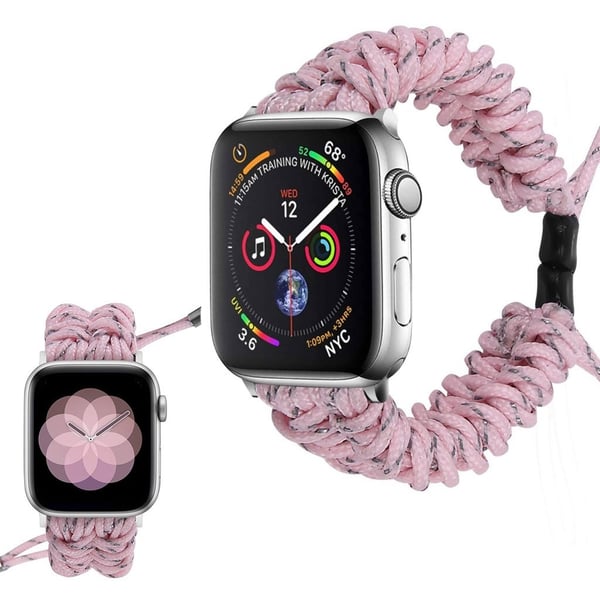 Apple Watch Series 6 / 5 44 mm flettet klokkerem - Rosa