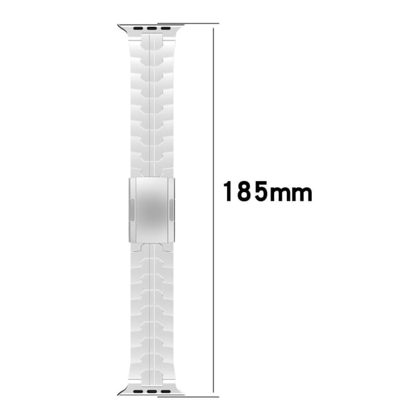 Apple Watch 49 mm / 45 mm / 44 mm / 42 mm metallrem med skilpaddespenne - Sølv