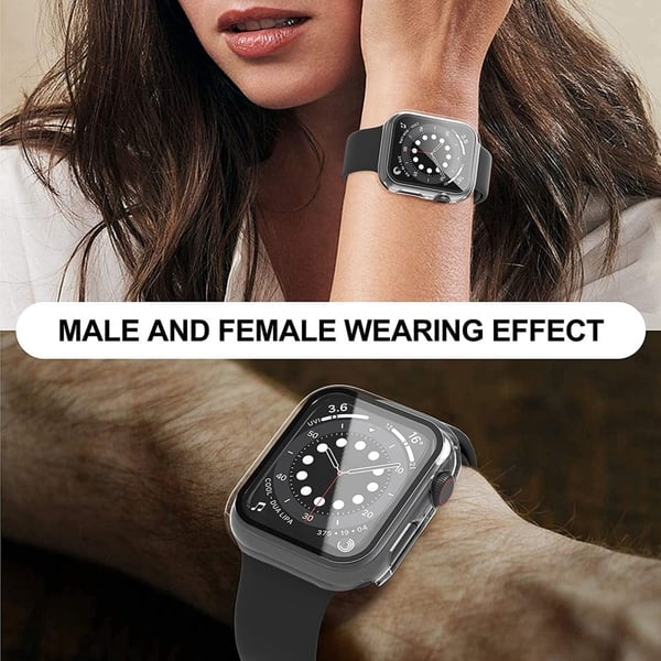2 stk Apple Watch (41 mm) deksel med herdet glass - Gjennomsiktig