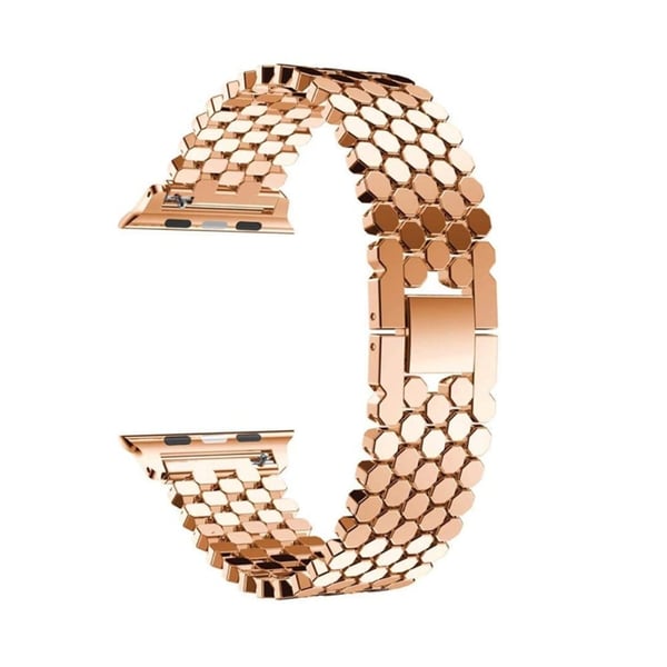 Apple Watch (41 mm) klokkerem med fiskeskjelldesign - Rose Gull