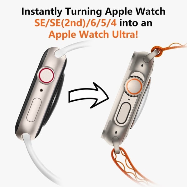 Klokketrekk Apple Watch Series 4 / 5 / 6 / SE / SE (2022) 44mm aluminiumslegering beskyttende etui - Grå