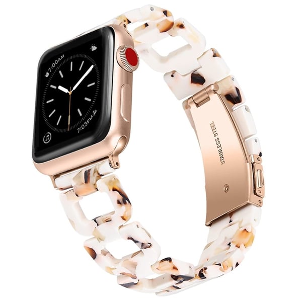Apple Watch (41 mm) elegant klokkerem i harpiksstil - Nougat