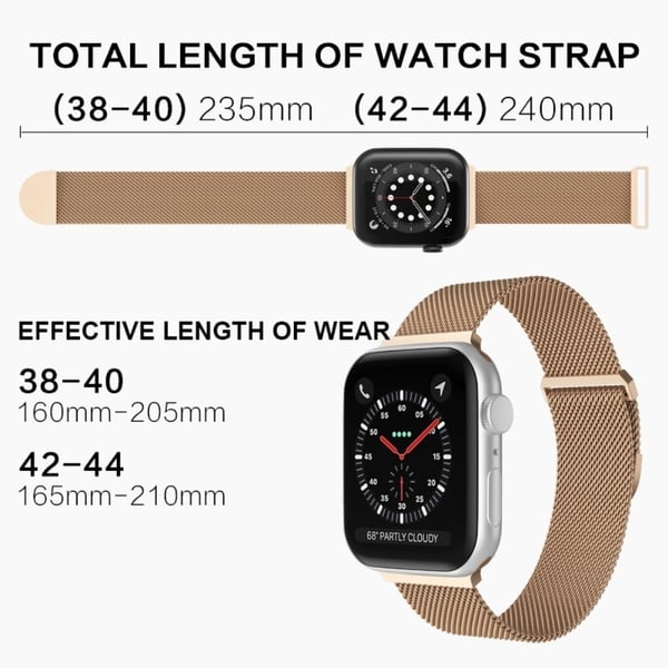 Apple Watch (41mm) klockarmband i milanesisk fin mesh - Blå