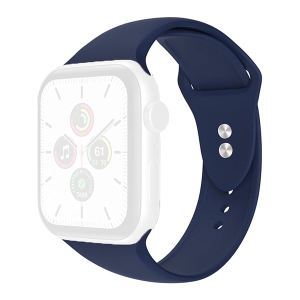 Apple Watch Series 8 (41 mm) klokkerem i silikon - Midnattsblå Størrelse: S / M