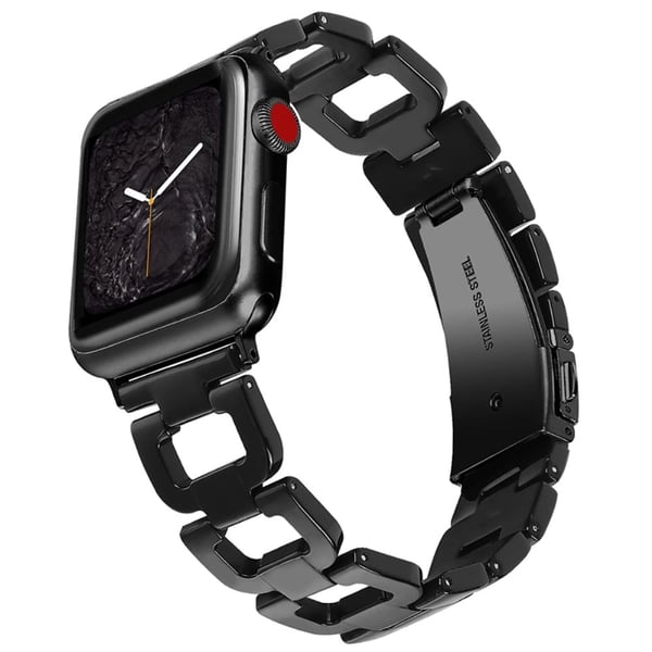 Apple Watch (41mm) elegant urrem i resin - Sort